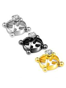 1 pieza Joyería de piercing de abrazadera para pezones de acero inoxidable con tornillo ajustable y aro para pezones (sin perforación) de nuevo estilo - Multicolor - Ver 2