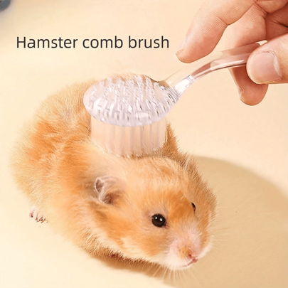 Hamster Brush, Soft Bristle Grooming Comb, Cleaning Tool For Hedgehog, Mini Rabbit, Color Random