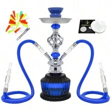 Bộ Hookah Với Mọi Thứ 2 Ống Shisha Hookah Cao Cấp 16" - Một cỡ - Xem 5