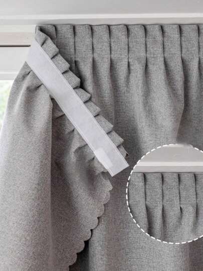 1 pieza Cortina autoadhesiva de gancho y bucle, cortinas térmicas y para sombrear para ventanas sin necesidad de perforar, fácil de instalar