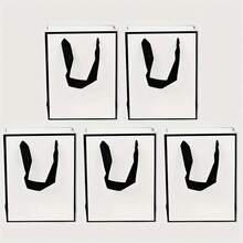 1/2/5/10入組白色禮袋，簡約購物袋包裝袋，小型商業用品，購物袋，聚會袋，婚禮生日派對禮品袋，工藝手提袋，派對小禮品，生日裝飾，派對禮品裝飾，婚禮裝飾，派對用品 - 禮品包裝袋 - 查看 15