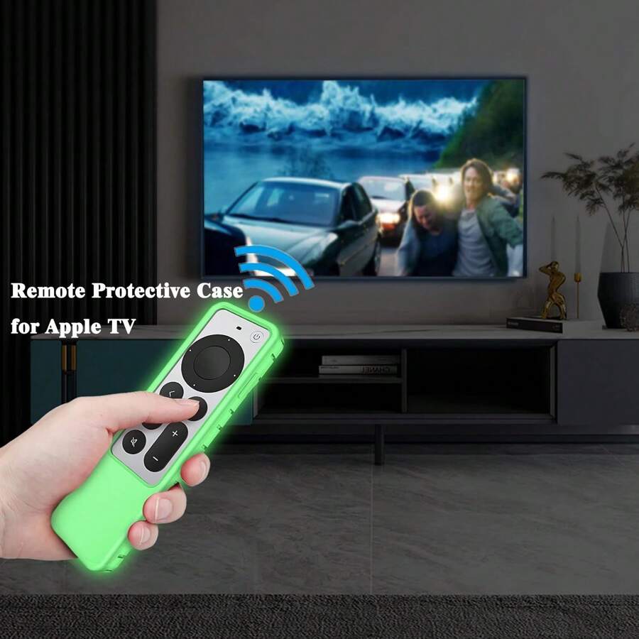 Funda protectora compatible con el control remoto de Apple TV 2021 2022 - Funda de silicona a prueba de golpes, antideslizante y ligera con panal compatible con el control remoto Apple TV 4K / HD (2.ª generación / 3.ª generación) - Multicolor - Ver 1