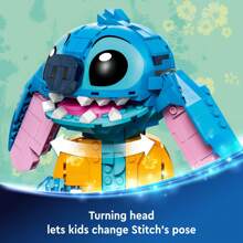 LEGO Bộ đồ chơi lắp ráp  Stitch, Đồ chơi  cho trẻ em 9 tuổi, Mô hình lắp ráp có kem ốc quế, Quà tặng  vui nhộn cho bé gái, Bé trai trong bộ phim ăn khách Lilo And Stitch, Trang trí phòng 43249 - 1 màu - Xem 4