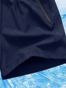 3 Stück/Set Boyfriend Stil Herren Shorts mit Tunnelzug Taille, Reißverschlusstaschen, vielseitig einsetzbar für Lässig Sport