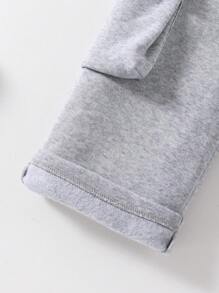 Young Girl Solid Color Drawstring Jogger Pants With Side Pockets