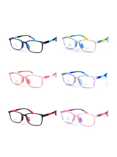 [1pc]Kids' Non-Prescription Narrow Frame Fashion Myopia Glasses, Suitable For Boys And Girls Aged 5-12, Reading & Writing Glasses, New Arrival