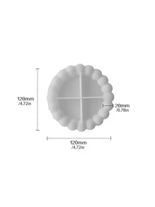 1 pieza Molde de resina de bandeja de burbujas, molde de bandeja de silicona para posavasos, molde de colada de resina epoxi para joyería de recuerdos, plato, portavelas, manualidades con resina y arcilla polimérica, suministros de arte y decoración del hogar, regalo ideal