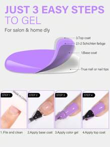 CNICE 8ML BASE COAT&Top COAT, Required UV/LED Lamp Curing Durable And Long-Lasting Gel Nail Polish 2-Pieces Set, Suitable For Home DIY Nail Enhancement Or Gift Giving - Women's Essential Gel Nail Polish 2-Pieces Set Christmas Nail Polish - Clear - View 7