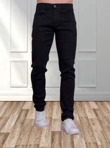Men Jeans - 黑色 - 查看 2