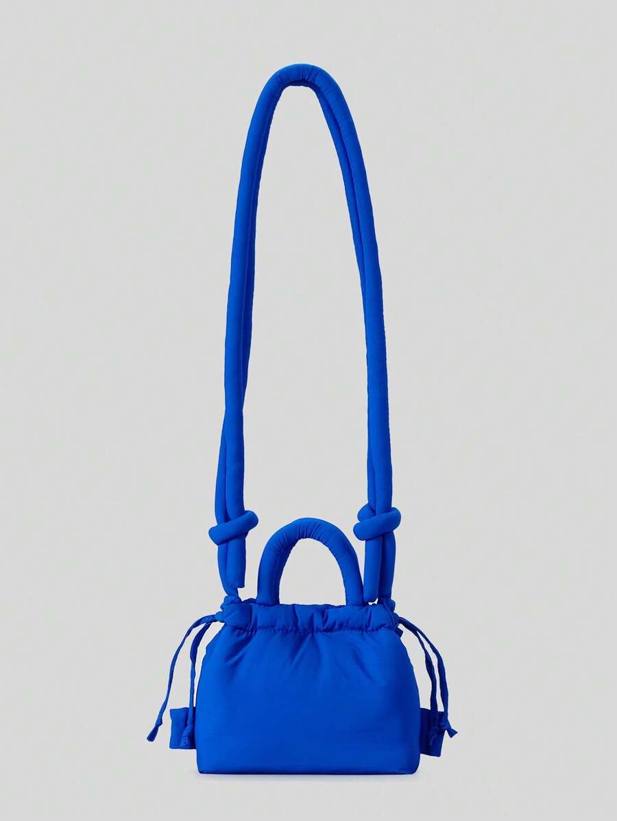 Bolso pequeño tipo puffer informal, bolso de diseño acolchado para mujer con asa de hombro y bandolera, bolsos de mano de nailon con plumón para dama, mini bolsos tote 2024