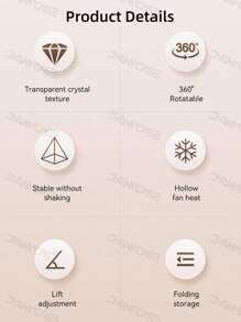 360° Rotating Acrylic Tablet Stand Adjustable Desk Stand Foldable Clear Holder Stands Compatible With Ipad Pro Air Mini Kindle Surface Pro Galaxy Tab Phone 4-13" - Clear - View 3