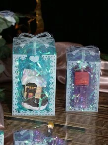 10 Piezas/Paquete Caja de embalaje transparente de PVC para Día de San Valentín, boda, cumpleaños, evento, caja de regalo transparente, Navidad, Día de San Valentín