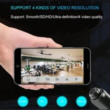 Mini Wifi Hidden Spy IP Camera Wireless HD 1080P Micro Security Night Vision Cam - Cámara+64G - Ver 9