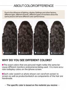 Black Brown Long Wavy Curly Wig Natural Looking Synthetic Wig Beginners Friendly Heat Resistant Fashionable For Daily Use Halloween Wedding Party Wear Music Festival Gift Hot - 黑色 - 查看 9