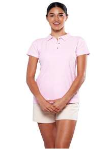 Playera Camiseta Polo para Mujer Dama Manga Corta 100% Algodón Marca ALFANI - Rosa - Ver 4