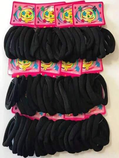 Z.W BIJUX - KiT 72 Elástico de Cabelo feminino Xuxinha rabicó para cabelo Atacado/rabico meio