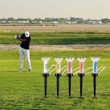 5pcs/Pack Unbreakable Plastic Golf Tee 79/90mm High Stability Low Friction Training Tools Essential Accessory For Golf - Multicolor - View 2