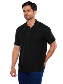 Playera Polo para Hombre Manga Corta 100% Algodón - ALFANI - Negro - Ver 3