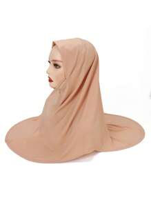 1pc Plain Multi-Color Women's New Style Hijab Headscarf, Versatile Elastic Shawl, Middle East Tube Hat Accessory