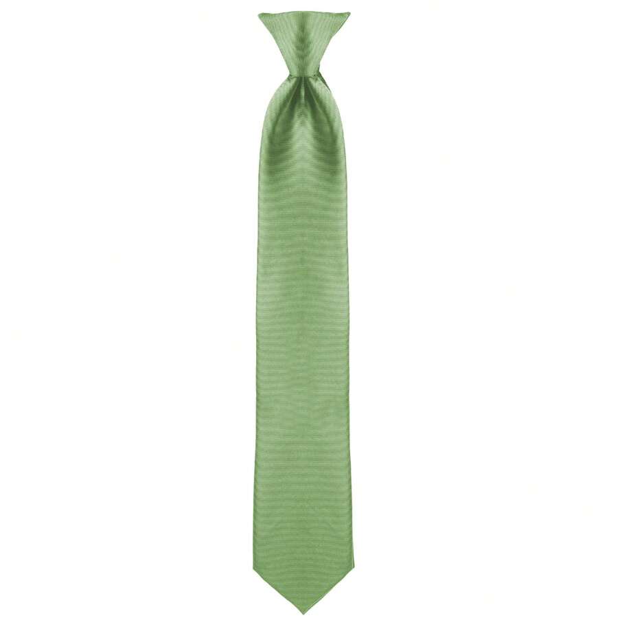 Clip On Ties For Men - Sage - View 1