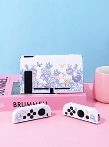 1 nieuwe beschermhoes voor de Switch 2 (2025), compatibel met de Switch 2/Switch OLED/Switch NS/Lite, schattige dierenpatronen zoals een beer, konijn, dinosaurus, aardbei, bloemen, krasbestendige hoes, inclusief joystickdop, willekeurig Lite-model verzonden, ideaal cadeau voor Switch-gamers