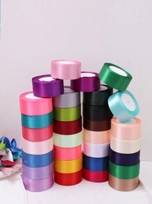 （5卷丝带）DIY玫瑰花材料缎带装饰蛋糕礼品包装编织丝带婚礼派对蝴蝶结丝带毕业典礼新娘母亲节礼物包装生日装饰婚礼用品伴娘礼物派对回礼返校DIY发夹劳动节独立日手工玫瑰丝带情人节新年 - 天藍色 - 查看 2