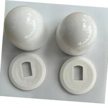 2pcs Universal Toilet Bolt Caps, Round Plastic Push-On Toilet Bowl Bolt Caps Covers, With Extra Washers For Easy Installation, 1.44 Inch Height, White Color