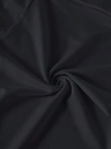3 piezas Bragas de bikini con panel de encaje transpirable de talla grande, negro