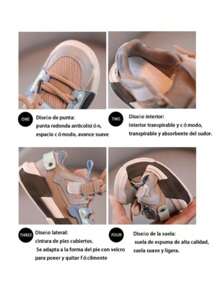 Zapatos de tabla para niños Zapatillas de malla transpirables Niños Niñas Zapatos casuales - Gris - Ver 11