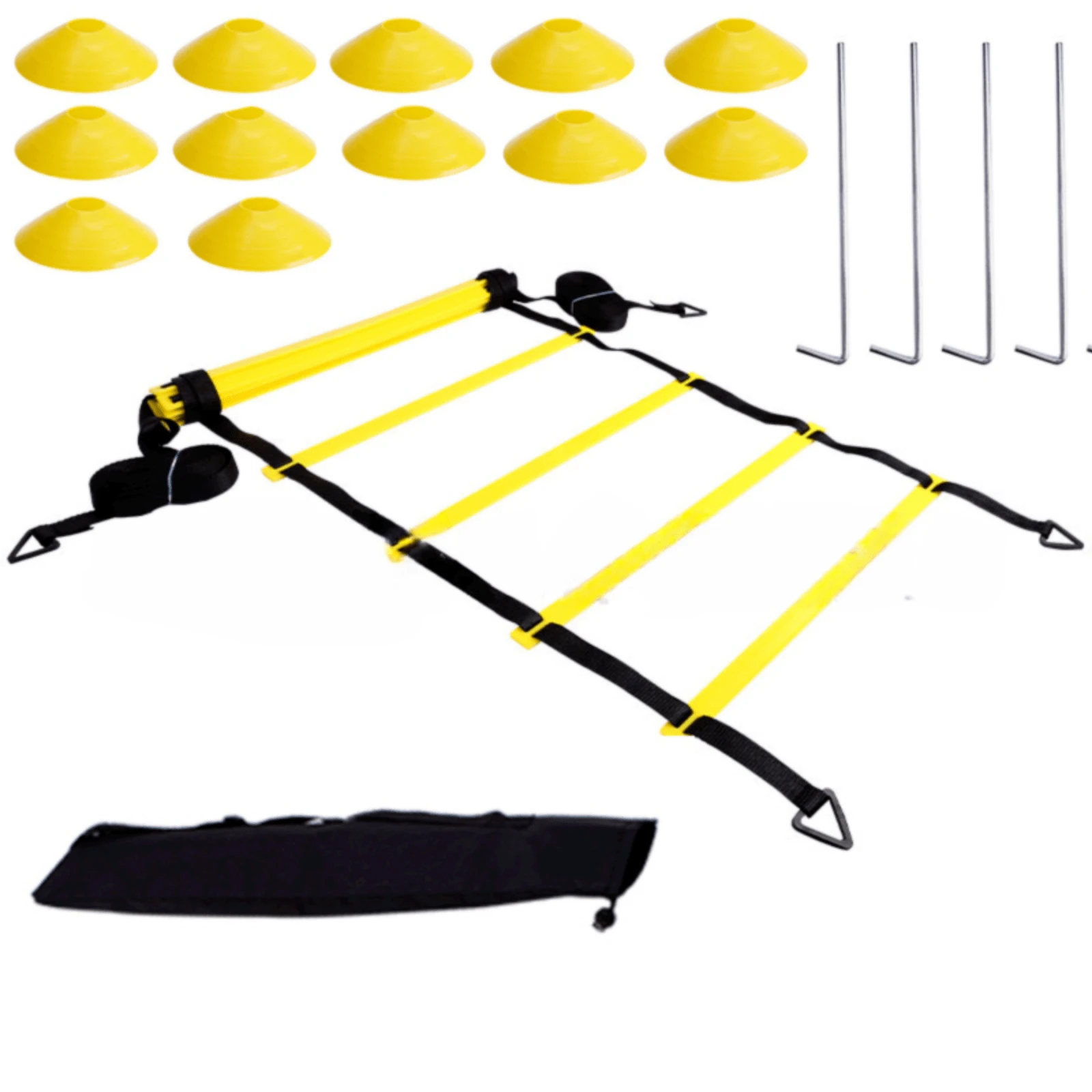 Ultimate Agility Ladder Speed Training Equipment 12 Adjustable Rungs Endurance Speed Ladder For Kids And Adults Included Carry Bag I3281651