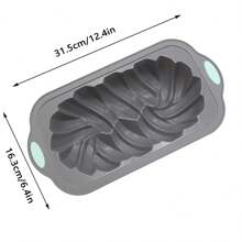 灰色長方形編織吐司烤盤，不黏易脫模烤箱，烘焙用品，廚房用具 - 灰色 - 查看 13