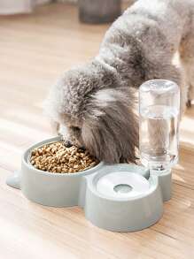 1 Set Di Ciotole Per L'alimentazione Di Cani E Gatti Di Piccole/Medie Dimensioni, Distributore Automatico Di Acqua E Piatti Per Il Cibo Dei Animali Domestici, Doppia Ciotola In Acciaio Inossidabile Per Forniture Di Animali Domestici