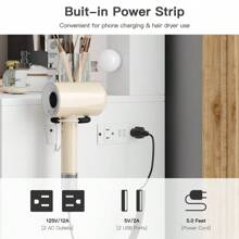 FUSOU Makeup Vanity Desk With Mirror & 12 LED Lights, Vanity Table With 11 Drawers, Power Outlet & Chair, 3 Lighting Modes Adjustable, White - White - View 4