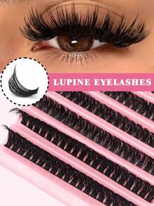 Complete DIY Lash Extension Kit: 200 Clustered Lashes, 80D/40D/30D Curvature Reusable Thick Fluffy Individual Lashes For Party Stage Festival Eye Makeuplash Clusters,Eyelash Clusters,Individual Eyelashes,Lashes,Fake Lashes - DD - View 3