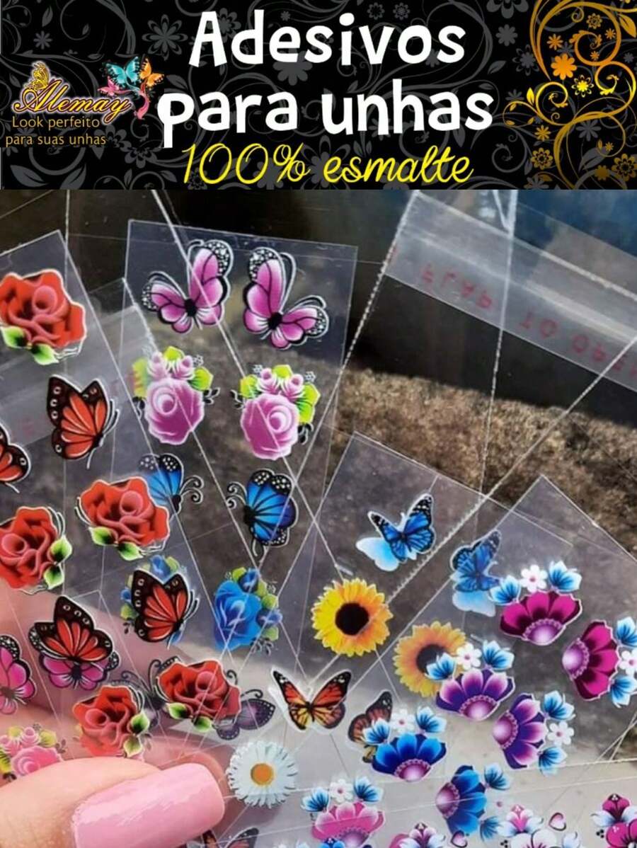 Full Wrap Nail Stickers - 彩色 - 查看 1