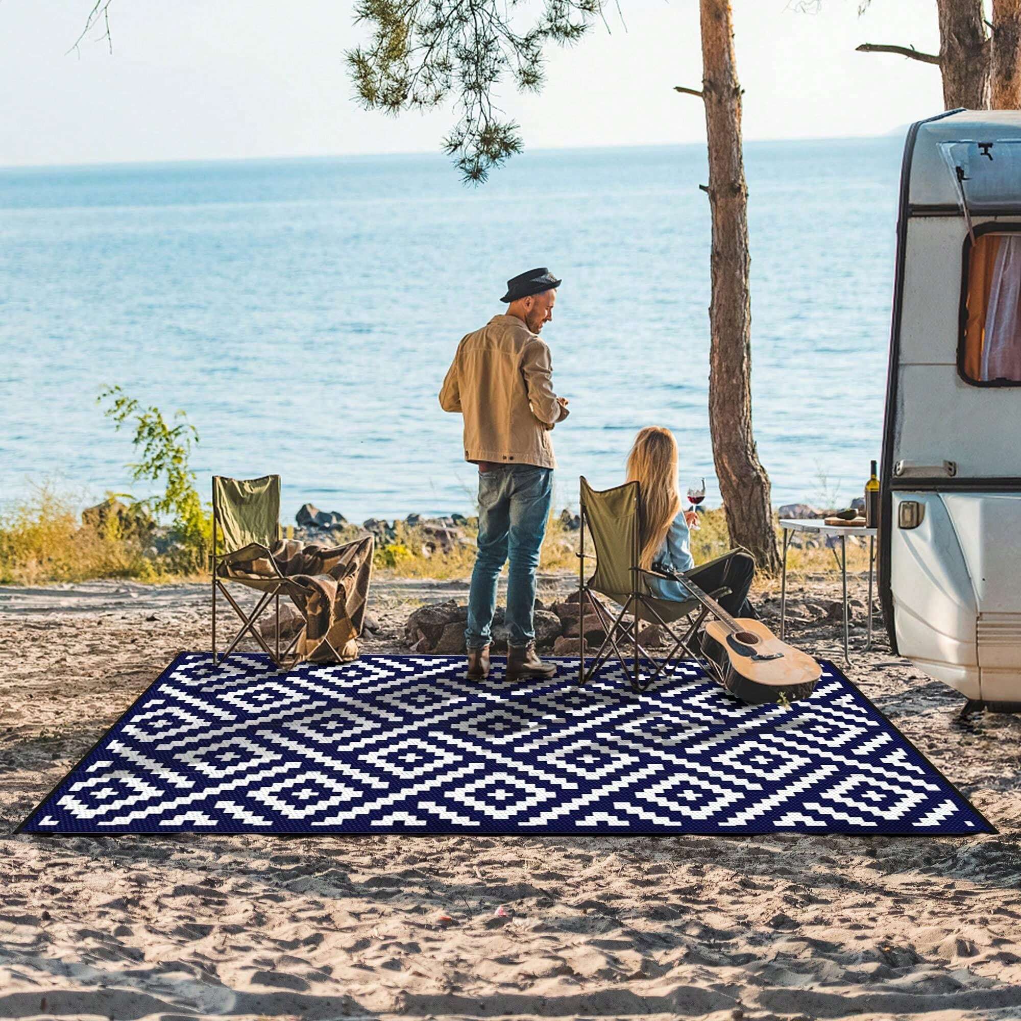 Outdoor Rug In 2 Sizes 40cm X 60cm (Small) & 160cm X 200cm (Large