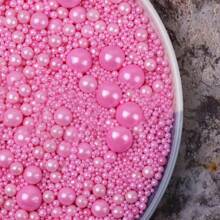 100g/85g 蛋糕DIY装饰混合尺寸彩色珠子冰淇淋珍珠豆仅供装饰，不可食用 - 彩色 - 查看 12