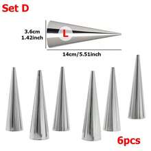 6pcs/Set Stainless Steel Crispy Pastry Baking Tool Paired  Reusable Dessert Making Tool Household Kitchen Baking Tools Party Supplies - Multicolor - View 5