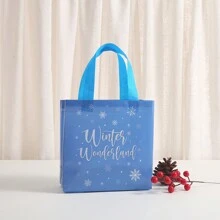 12 Stück Schneeflocken-Themen Vliesbeutel, Geschenkverpackung für Geburtstagspartys, wasserdicht & wiederverwendbare Einkaufstasche