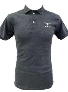 Playera tipo polo vaquera bordado toro ariat - Gris - Ver 1