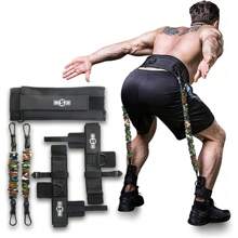 INNSTAR Vertical Jump Trainer Leg Strength Resistance Bands Set For Basketball Triple Jump Football Volleyball Training - Camo Green-90LBS - View 1