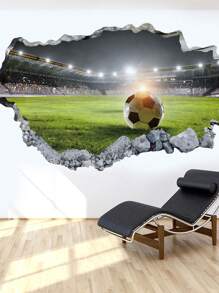 mama look 2pcs/8pcs 3D Cracked Wall Sticker, Cosmic Sky, Underwater , Soccer Field Self-Adhesive Mural, Removable PVC Wall Decal For Living Room, Foyer, Bedroom Background Decor,Stickers,Wall Decal,Vinly Decal For Home Decorations,Spring Decoration Items Refesh Your Home,Rama Decoration Stickers Gifts Birthday Graduation