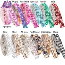 1pc Crystal Rhinestone Self Adhesive Strip For Clothing Decoration Accessories - one-size - View 11