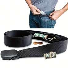 1入組旅行防盜腰袋，女性隱藏式旅行收款腰包，男性隱藏式腰帶，旅行安全收款腰帶，現金箱防盜腰帶，男女通用隱密收款帶 - 彩色 - 查看 1