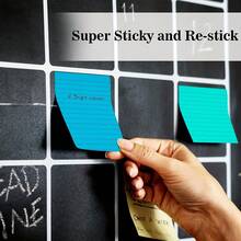 6入組螢光筆記事貼紙，大型橫向行貼綫記事紙、學生閱讀標註貼紙，270張4*6英寸、10*15厘米的黏貼記事紙 - 彩色 - 查看 5