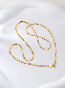 1Pc Exquisite Minimalist 925 Silver Chain Necklace Classically Nostalgic Plating 18K Gold Chain Necklace For Women