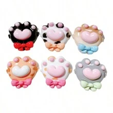 10 cái/bộ Hỗn hợp Phim hoạt hình dễ thương Màu mèo PAWS Series Vỏ điện thoại kem gel DIY, Móc chìa khóa, Ghim cài tóc, Dây buộc và Phụ kiện trang sức bằng nhựa - móng vuốt mèo - Xem 5