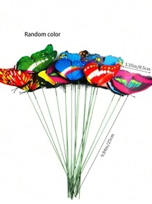 10 piezas de decoraciones de mariposas para jardin, escogidas al azar - Multicolor - Ver 3