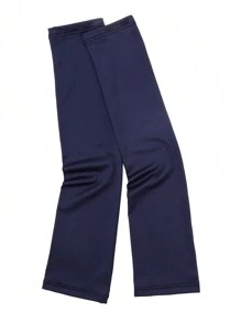 1 Pair Milk Silk Knitted Elasticated Arm Sleeves, Solid Color, Thin UV Protection Arm Covers White Gloves Arm Warmers Autumn Outfits Halloween Costumes Black Arm Sleeve Gifts For Men - Multicolor - View 15