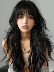 Synthetic Woven Wigs - Hitam - View 6